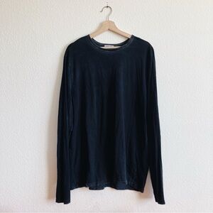 Cotton Citizen washed black long sleeve shirt